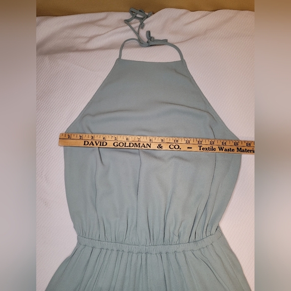 Show Me Your Mumu Sage Green Heather Halter Dress sz S MBM6-10 SS46 - Picture 7 of 10